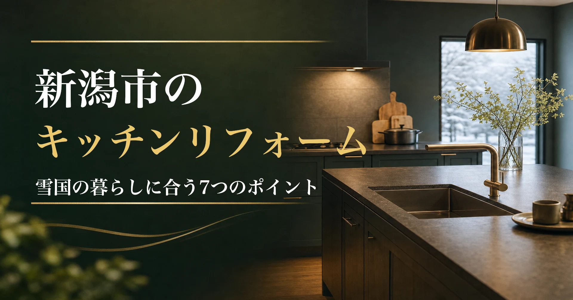 新潟市のキッチンリフォームで確認する7つのポイントを示すイメージ